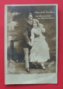 AK Schauspieler / 1919 / Foto Karte / Hans Golle Anny Rainer / Das alte Lied / Im Mai da werden die Mädchen schwach